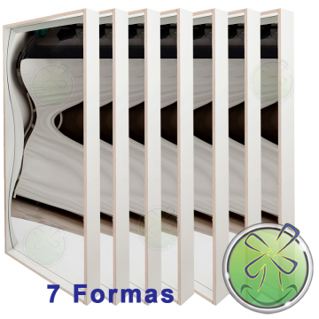Espejos sonrientes 150x68cm set 7 formas blanco