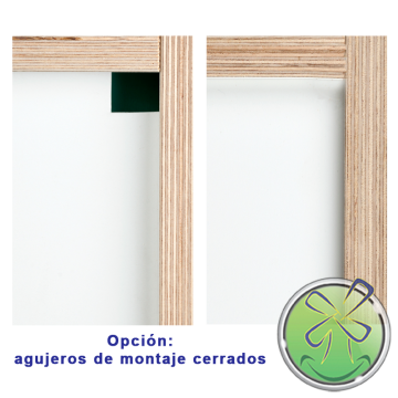 Opcion agujeros de montaje cerrados